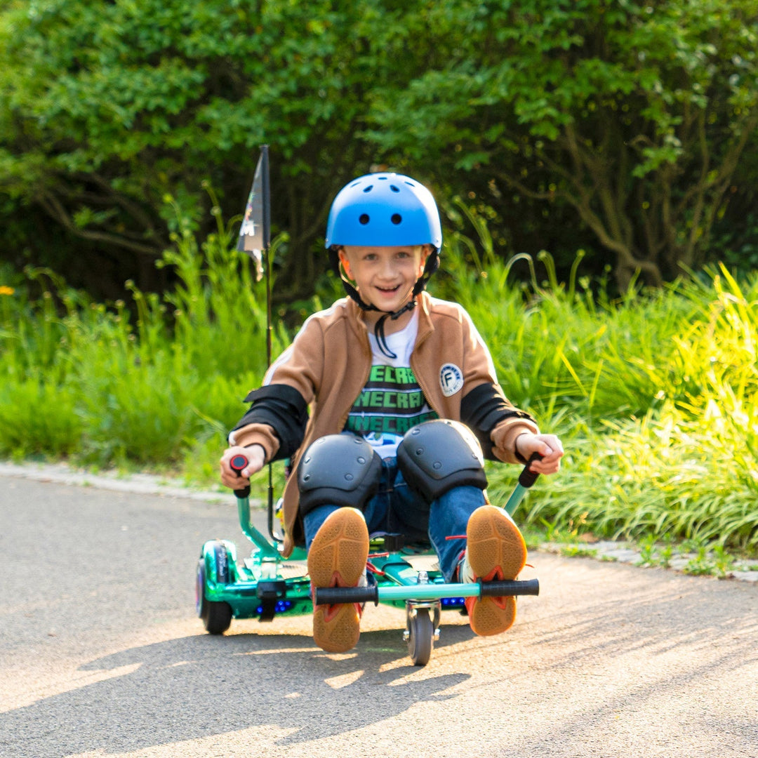 A boy is riding A03 Hoverboard