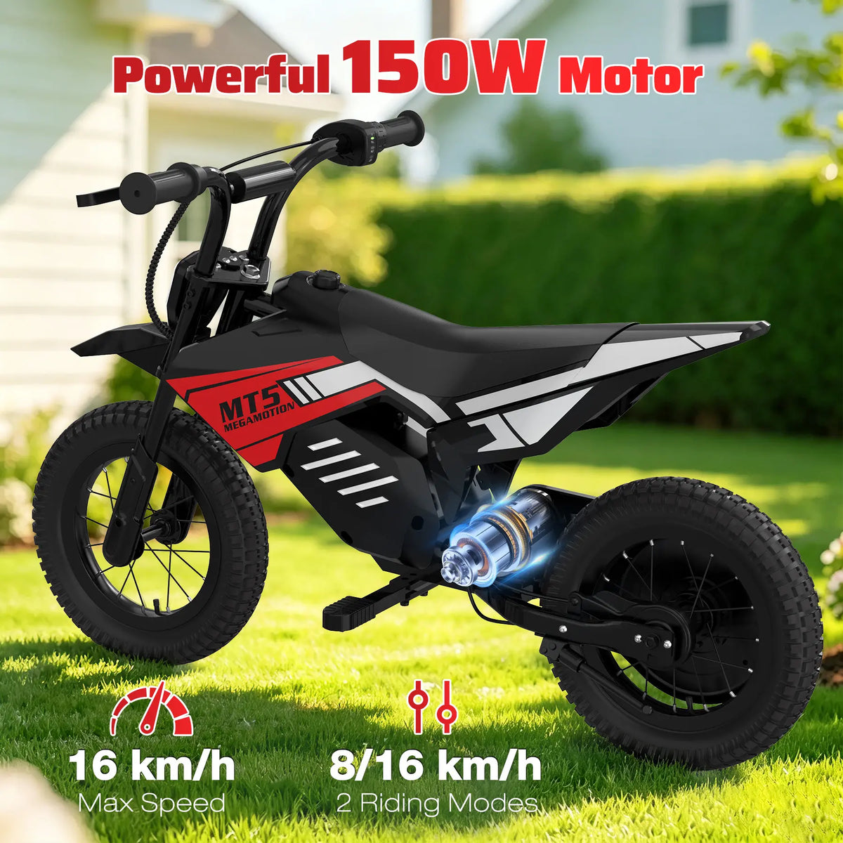 MEGA MOTION MT5 Kids Electric Motorcycle with 150W motor Image
