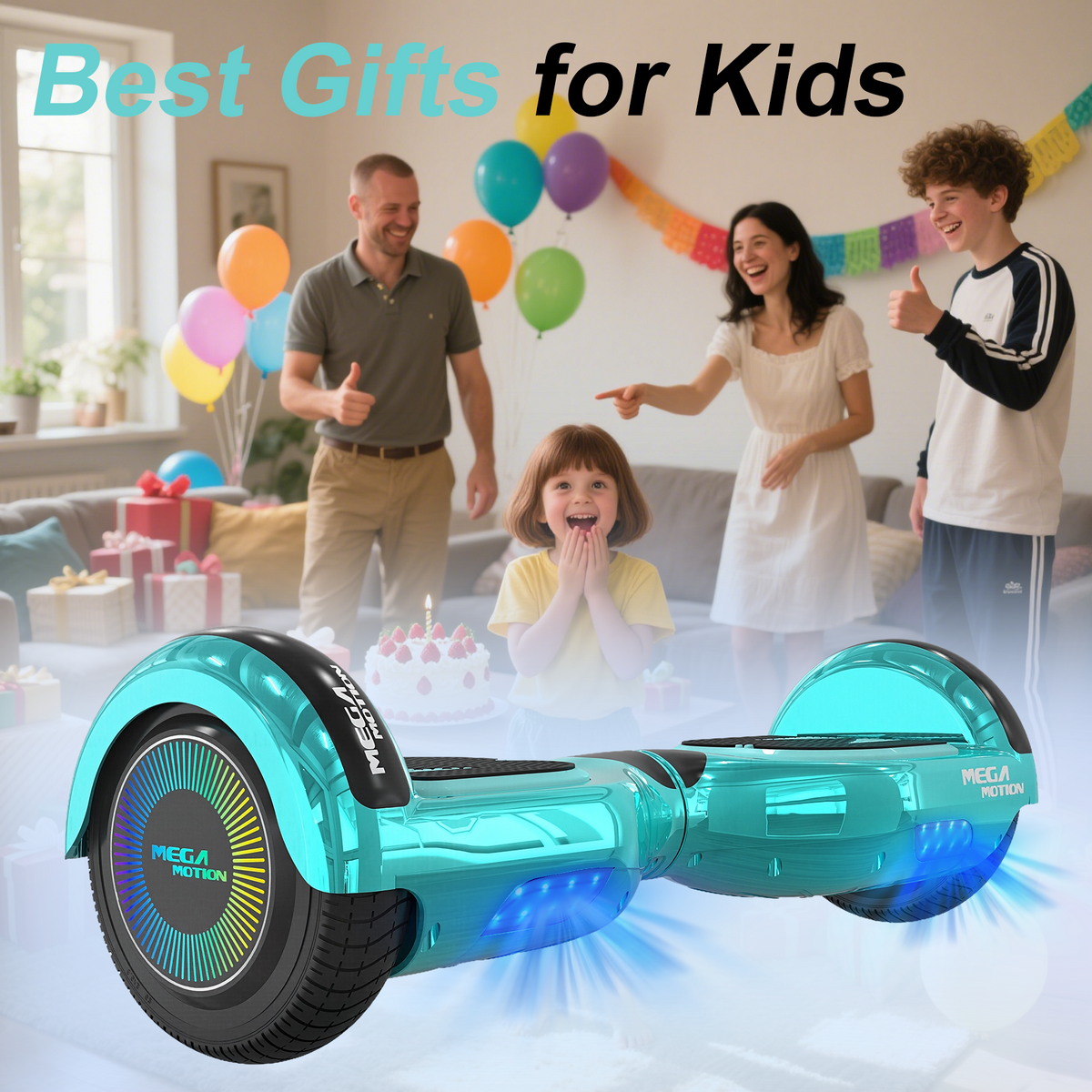 MEGA MOTION A03 Best Hoverboard for Kids, Giving Hoverboard to Kids Image