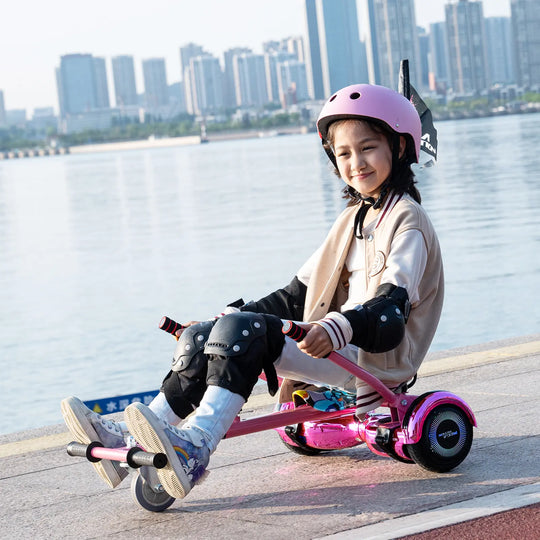 MEGA MOTION A03 Hoverboard for Kids, One Girl Riding Hoverboards with Go-karts Image 2
