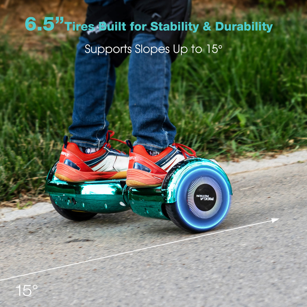 Hoverboard 6.5 pouces avec Bluetooth & Lumières LED, 15km/h, Certifié Hoverboard 6.5 pouces avec Bluetooth & Lumières LED, 15km/h, Certifié