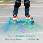 MEGA MOTION A03 Hoverboard for Kids with Built-in Bluetooth Speaker, one Kid Riding Hoverboard Image