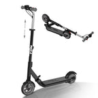 Image of a boy riding a black MEGA MOTION ME1 electric scooter