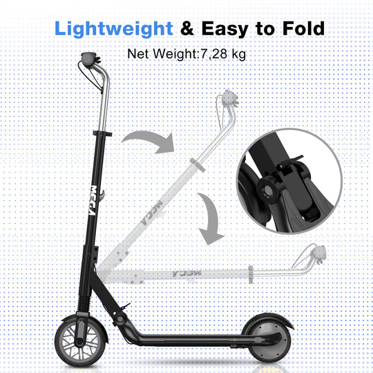 Image of the MEGA MOTION ME1 electric scooter with one-click folding