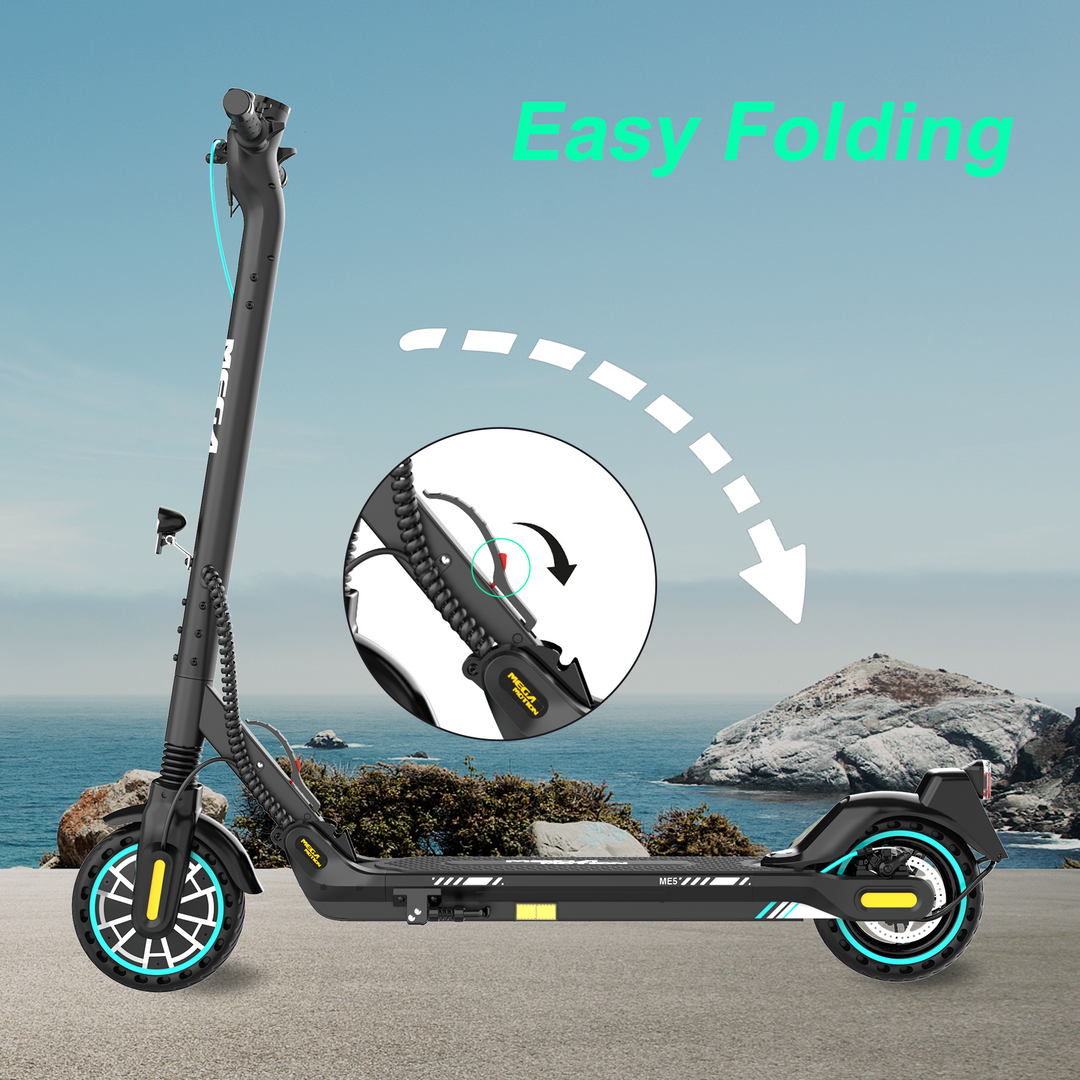 MEGA MOTION ME5 Folding Electric Scooter, Folding Method Image