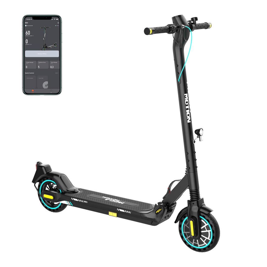 MEGA MOTION ME5 Electric Scooter with APP, Escooter Side View Image with App