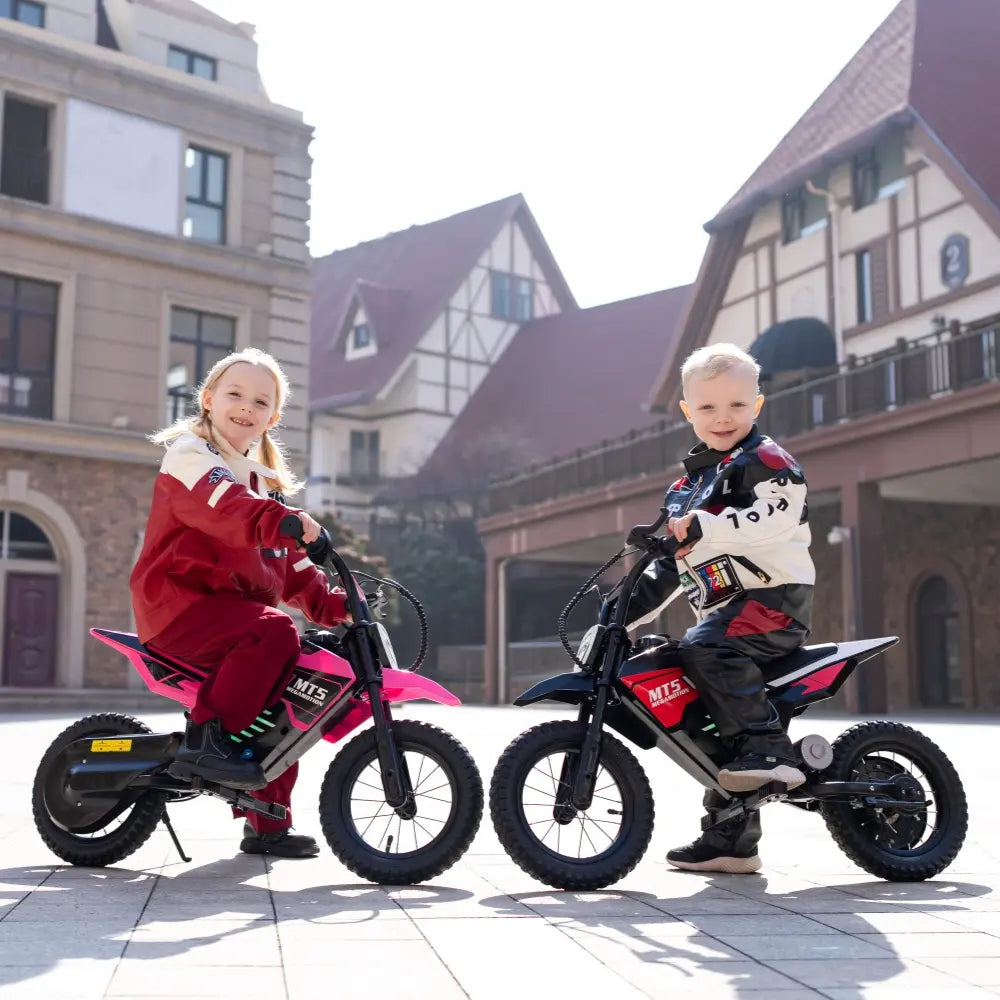 MEGA MOTION MT5 lightweight youth starter motorcycle mobile image. Easy-to-handle frame for safe and fun backyard family entertainment.