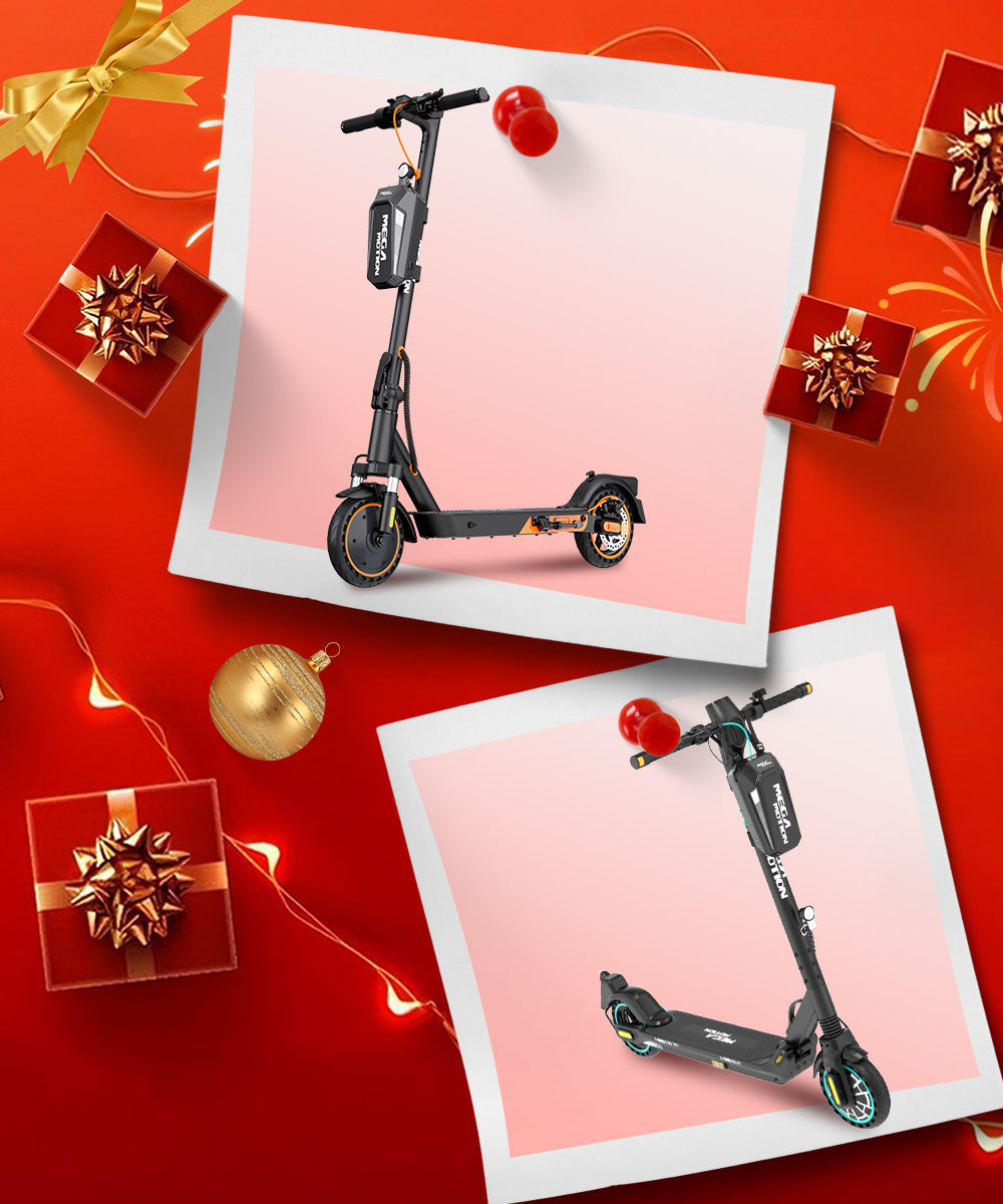 New Year promotional image for adult electric scooters on mobile devices