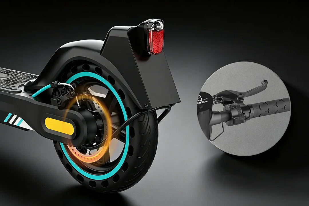 MEGA MOTION ME5 electric scooter with responsive braking system for safe urban commuting