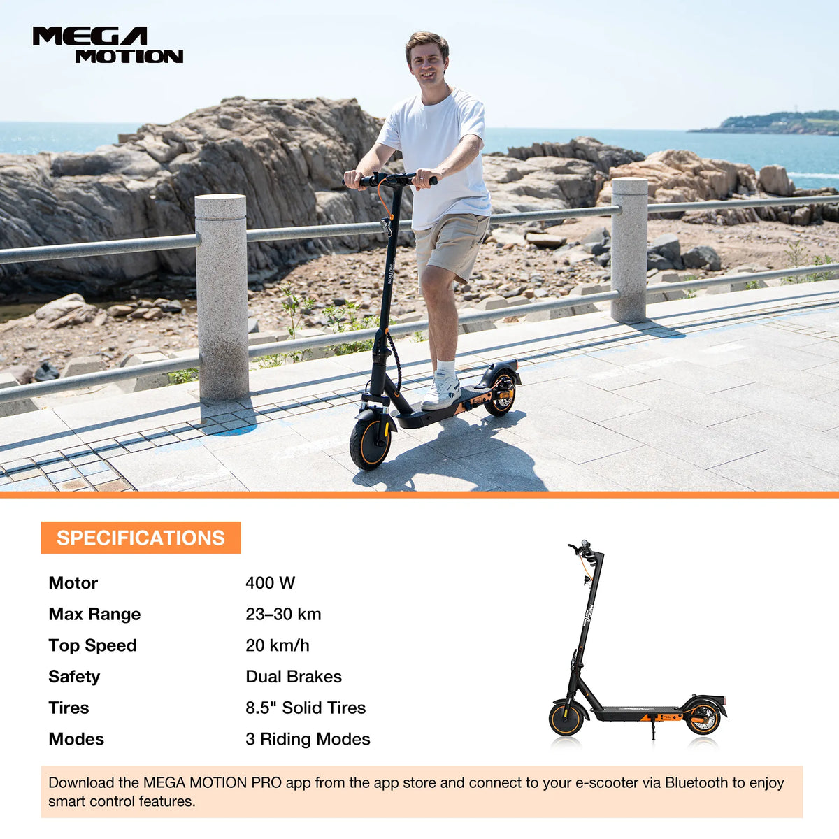 MEGA MOTION EV85F ABE Certified Electric Scooter